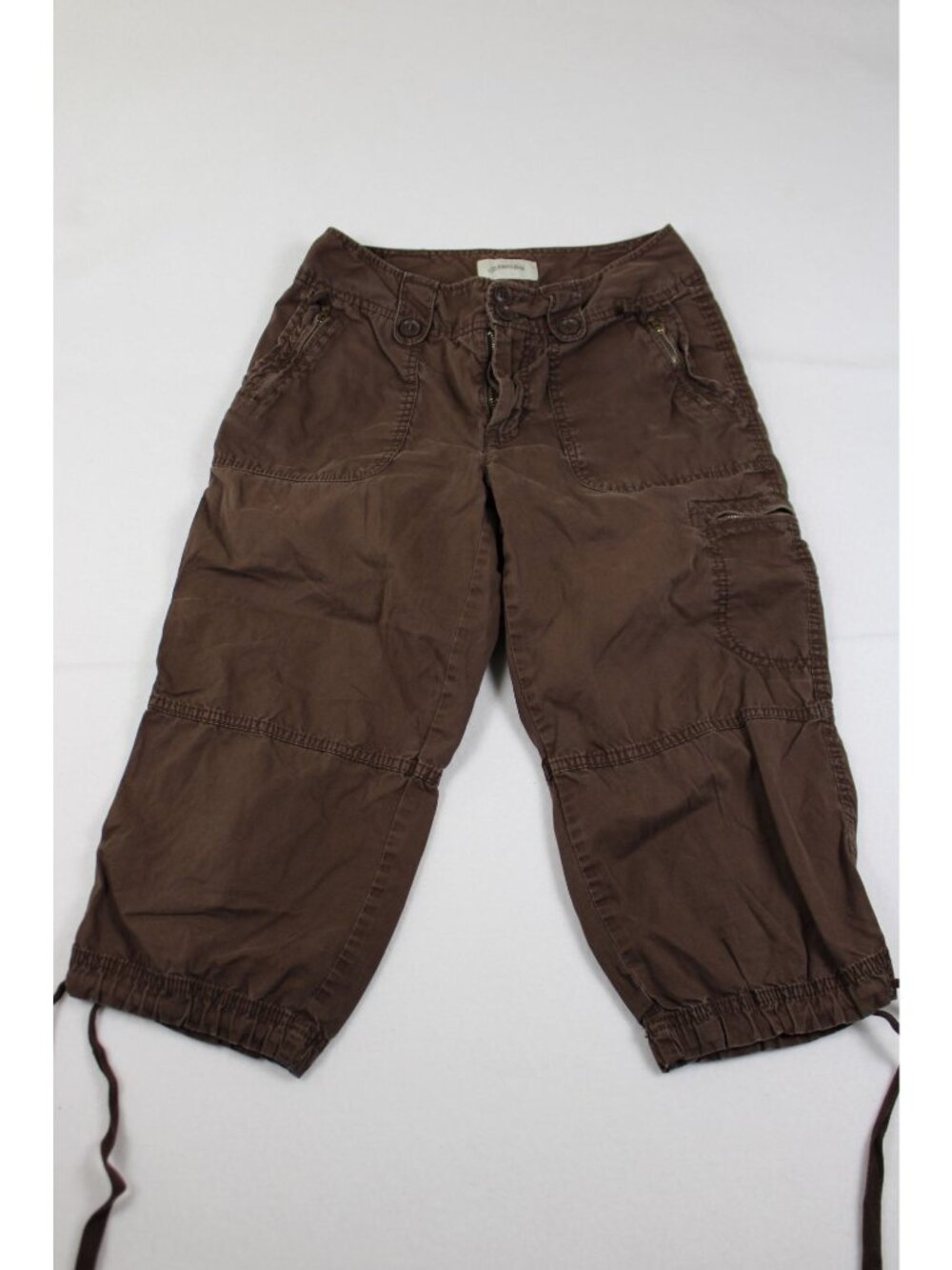 St. Johns Bay Womens Brown Capri Cargo Pants